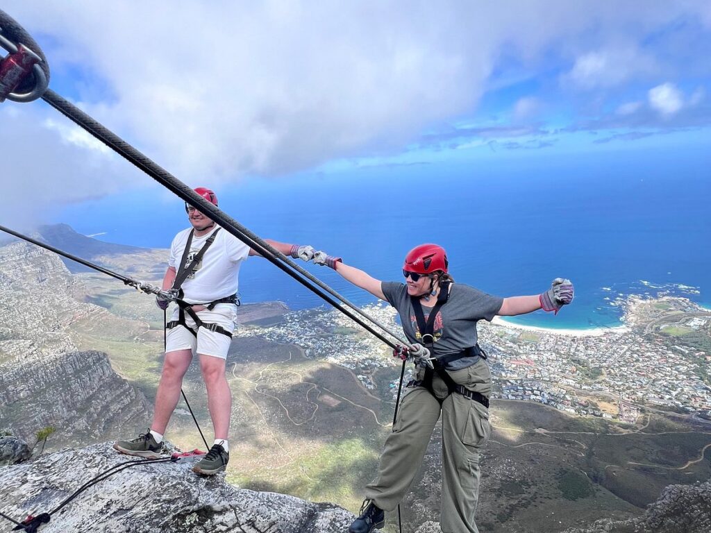 Abseiling off Table Moutain