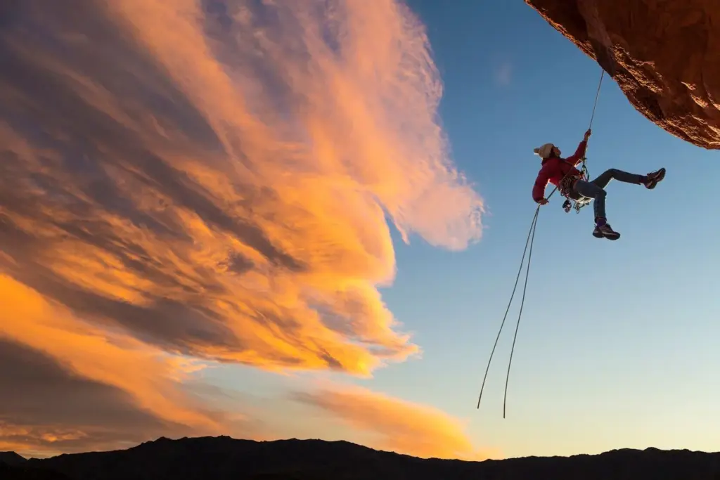 Abseiling off Table Moutain